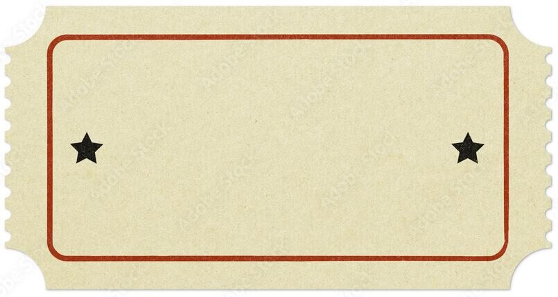 Old blank ticket